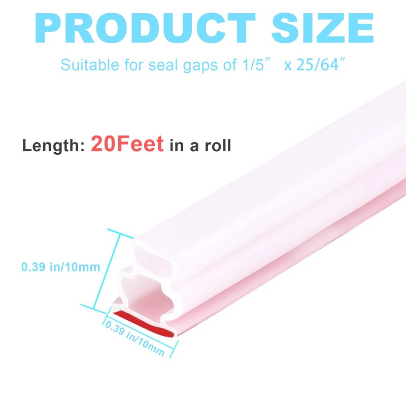 Door Weather Stripping Seal Strip - Self-Adhesive Rubber Soundproofing Weatherstrip