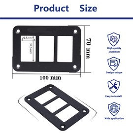 MIIGII 3 Gang Rocker Switch Panel with 5 Pin On Off Toggle Switch 12V/ 20A 10A/ 24V, Waterproof Aluminum Switche Bracket for Car Truck Marine Boat RV