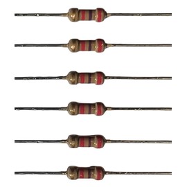 2.7K Ohm Resistors, ¼ Watt, 5% Tolerance, Pack of 25