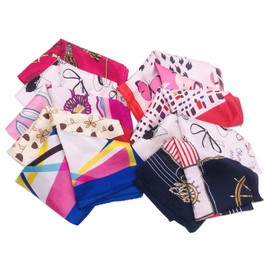ericotry 10PCS Women's Fashion Small Square Neck Scarf Satin Scarf Mixed Neck Head Scarf Neckerchief Mixed Pattern & Colors Fashion Accessory Set 19.7" x 19.7" (Color Random)