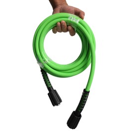 1/4 Pressure Washer Hose 25 FT, 3100 PSI Kink Resistant Super Flexible Power Washer Hose for Pressure Washer, Universal Extension Hoses Replacement for Gas & Electric, Compatible with M22 14mm