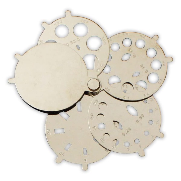 ToolUSA Folding Fan Stone/Diamond Gauge | Precise Gemstone Measurement Tool