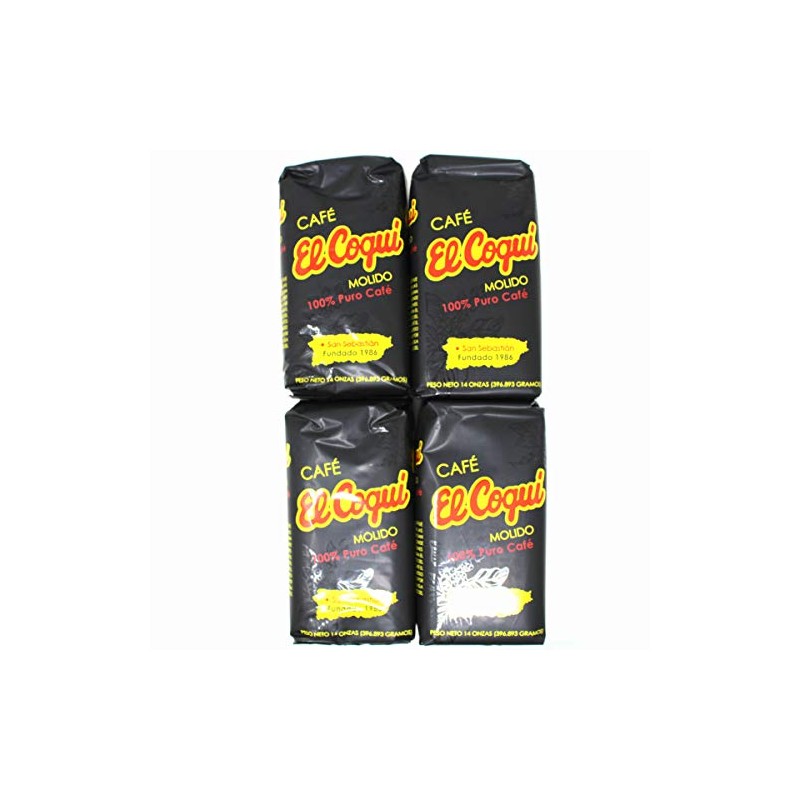 Cafe El Coqui Puerto Rican Ground Coffee (4pack) - 14oz