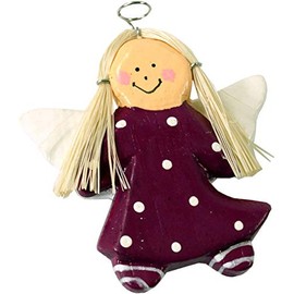 GURU SHOP Guardian Angel Christmas Angel Magnet 4 Colours Bordeaux 5 x 5 cm Christmas Decoration