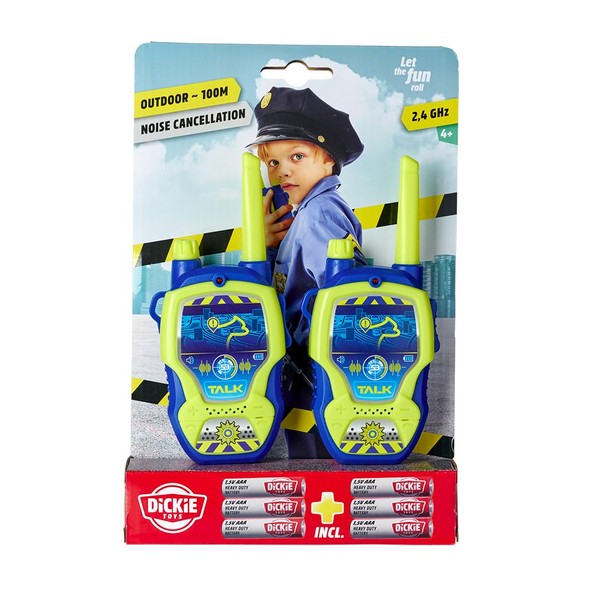 Dickie Toys Police Design Walkie Talkie - 2 Radios Specially