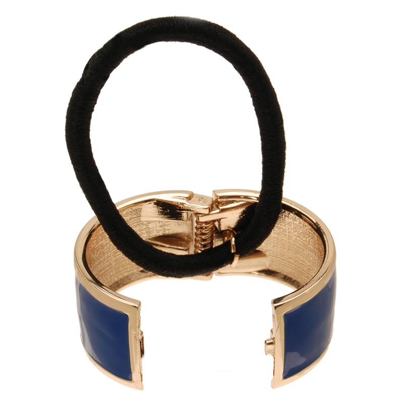 L. Erickson Atelier Enamel Cuff Pony - Navy/Gold by L.