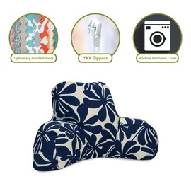 Majestic Home Goods Plantation Reading Pillow, Navy Blue