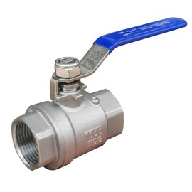 POTONZ Full Port Ball Valve 1" NPT Heavy Duty Stainless Steel 304 For Water,Oil and Gas with Blue Handles（1000WOG）