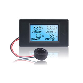 KETOTEK Digital Volt Amp Watt KWh Meter Gauge AC 80~260V 100A LCD Display Panel, Voltmeter Ammeter Voltage Current Power Energy Monitor Tester Multimeter with CT