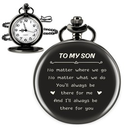 Father's Day Gifts for Son, Gifts for Son, Son Gifts from Mom, Mom to Son Gifts, Graduation Gifts for Son, Gift for Adult Son, Pocket Watch Birthday Christmas Presents, Valentines Day Gifts for Son