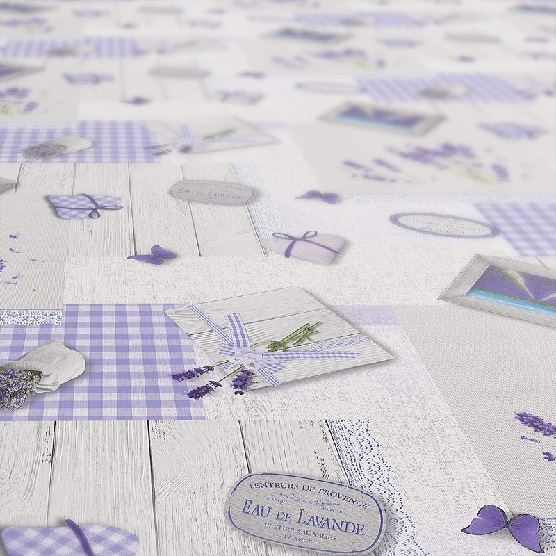ANRO Tablecloth Oilcloth Tablecloth Oilcloth Tablecloth Easy Care Washable Lavender