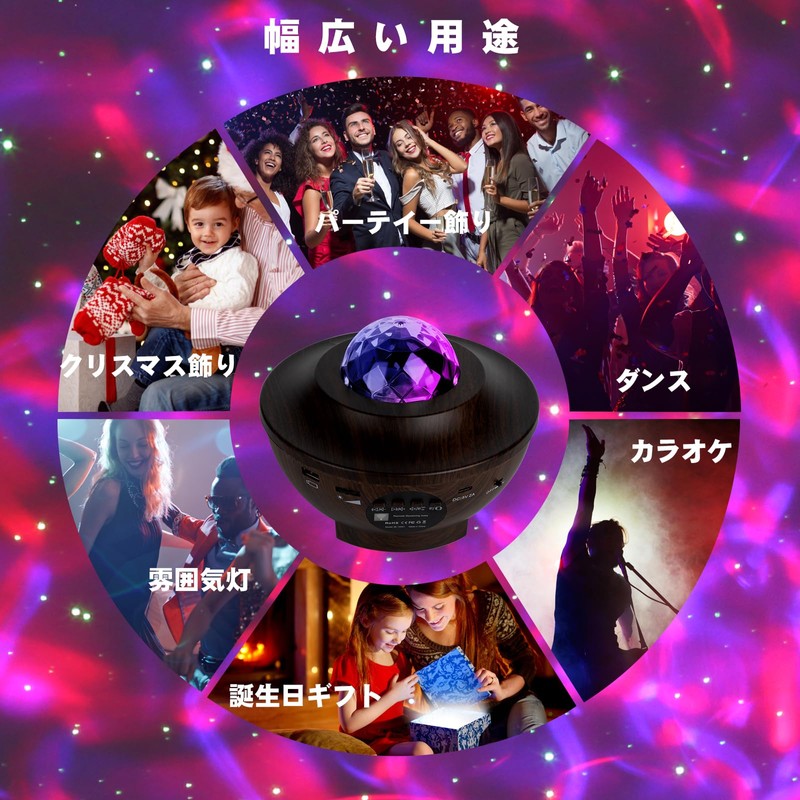 ZEAKOC Remote Control Aurora Star Projector, Planetarium, Home Use, 10