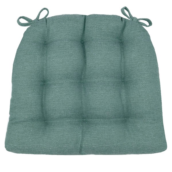Barnett Home Decor Bravo Seaglass Dining Chair Pad with Ties