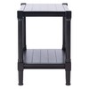 SAFAVIEH Home Collection Rafiki Black Rectangle Bottom Shelf Accent Table