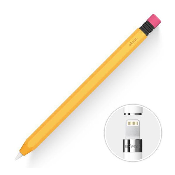 Elago Apple Pencil 1st generation silicone case yellow / 엘라고 애플펜슬 1세대 실리콘 케이스 옐로우