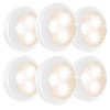 LUXSWAY Under-Counter Light with Battery Operated,Set of 6 Dimmable Cabinet