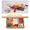 Under Desk Bamboo Drawer with U-Shaped Hollow Panel to Pull
