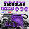 Kinetic Energy Recovery Rope 1" x 30ft,with Soft Shackle and