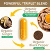 Organic Turmeric and Black Pepper Capsules with Ginger | Turmeric