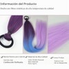 Extensiones de Cabello para Trenzas 60 cm,MoradoClaroAzul lago (1PCS)