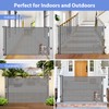 Retractable Dog Gate with Cat Door 55" Wide Retractable Pet
