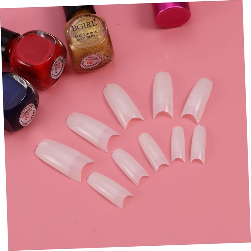 Healvian 500pcs/box Non-smell Artificial Nails Fake Nails for Women Half