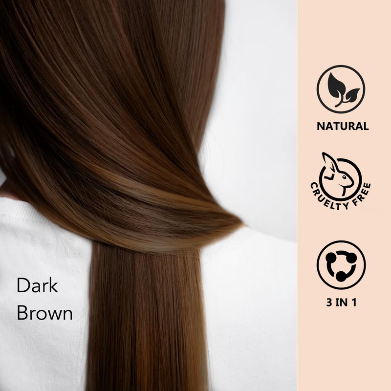 Onilyua Dark Brown Hair Dye Shampoo, 3 in 1 Natural