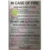 BUILDINGSIGNS.COM Door fire Notice Sign/Hotel fire Door Sign, Motel fire