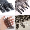 HYWWPFLAY 2 Boxes 20 Rolls White&Black Lace Nail Foil Sheets