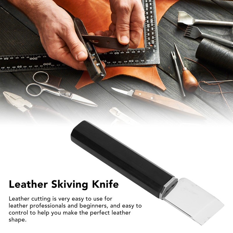 Leather Skiving Knife Tight Connection DIY Handicraft Ergonomic Ebony Leather