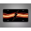 SignsAndTagsOnline.com Black Flash Lighting License Plate Dark Lighting Bolt Thunderbolt