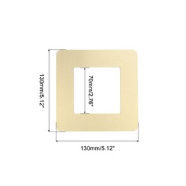 sourcing map Switch Surround Plate Wall Panel Decoration Single Gang Aluminum Plastic Bright Gold Tone 130mm x 130mm for Home Office