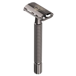 Mamba Shave Rastrillo para Afeitar Ragnar de Acero Inoxidable con 5 navajas de doble filo. Rastrillo Mariposa. Rastrillos para Afeitar Hombre Vintage. Rastrillo de Seguridad. Safety Razor (Grafito)