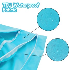JNBGTU 3Pcs Wet Bag, Wet Dry Bags Waterproof Reusable Washable Bag Nappy Wet Bags Double Zipper Pockets Wet Dirty Laundry Bag for Swimming Camping Travel Gym Workout Beach