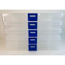 Unbranded 5 pack 15-grid Adjustable Plastic Box Bead Jewelry Container Craft Organizer