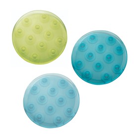 InterDesign Glee Bath Dots, Rain, Set of 6