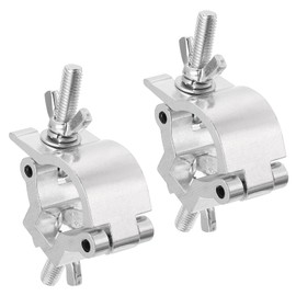 sourcing map Light Truss Clamps, Aluminum Alloy Stage Lighting Pipe O Clamp for 0.98-1.18inch OD Tube Max Load 100lb Single Buckle, 2Pcs