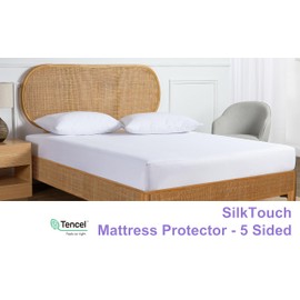 ProtectMySleep® Tencel Mattress Protector - 5-Sided, 100% Waterproof, Hypoallergenic, Soft, Natural Fiber Mattress Cover (Twin)