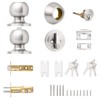 Probrico Satin Nickel Entry Door Knob and Single Cylinder Deadbolt