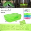 com-four® 3X Brotdose für unterwegs - Lunch-Box mit Trennwänden -