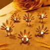 FORUP 12 Pack Metal Turkey Tea Light Candle Holders, Thanksgiving