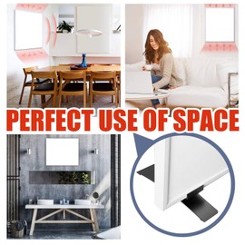 Feet for Infrared Heating, Infrared Heater Bracket Kit, Free-Standing, Floor Standing Feet Support Feet for Heating Panels, Flat Radiators, 2-Pack, Black