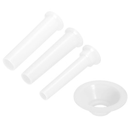 MECCANIXITY Meat Grinder PE Stuffing Tube 15mm 20mm 23mm Diameter 122 x 75mm Funnel Connector for Meat Grinder, Stand Mixer, 1 Set