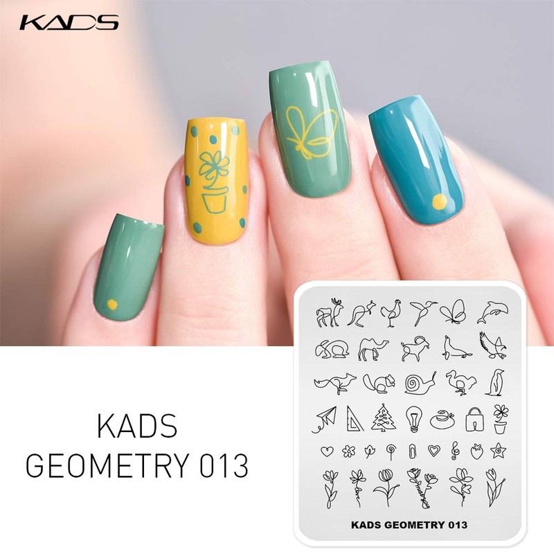 KADS 5pcs Nail Stamp Plates set Nails Art Stamping Plate