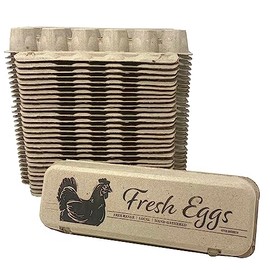 Cackle Hatchery Printed Paper Pulp Egg Cartons - Fresh Eggs (30)