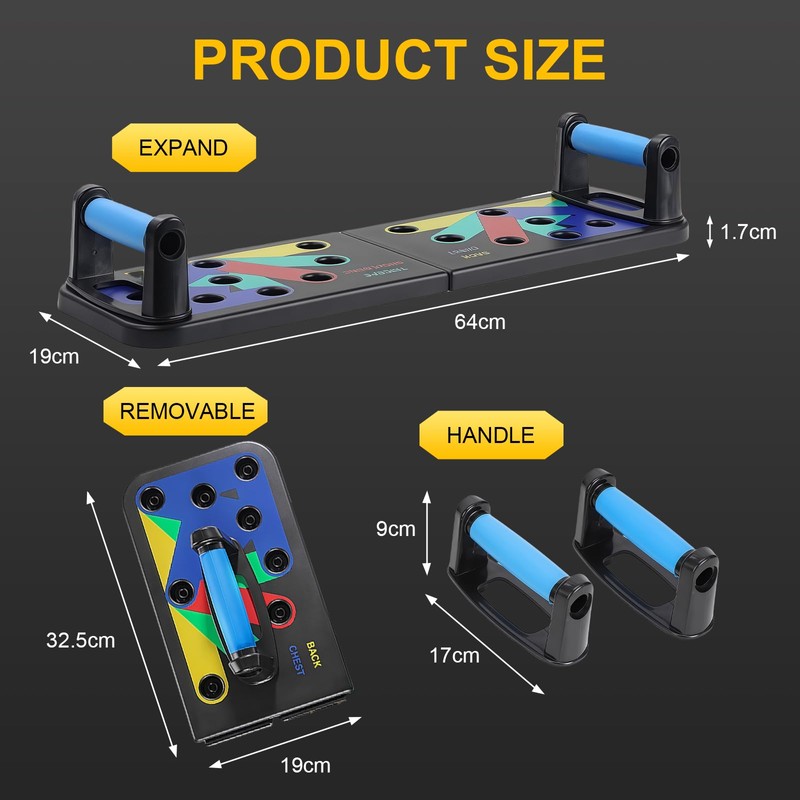 flintronic Push-up handles, push-up board, 13 in 1 foldable portable