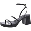 Nine West Women's Flame3 Heeled Sandal, Black 001, 7