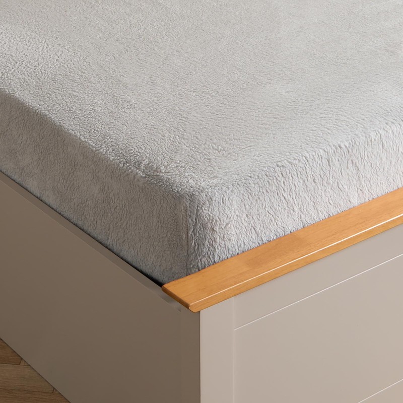 Brentfords Teddy Fleece Fitted Bed Sheet Plain Thermal Warm Soft
