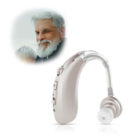 Britzgo audio device suitable for the elderly, equipped with an intelligent noise-canceling chip, delivers clear sound quality and is designed for extended wear (1, Silver)