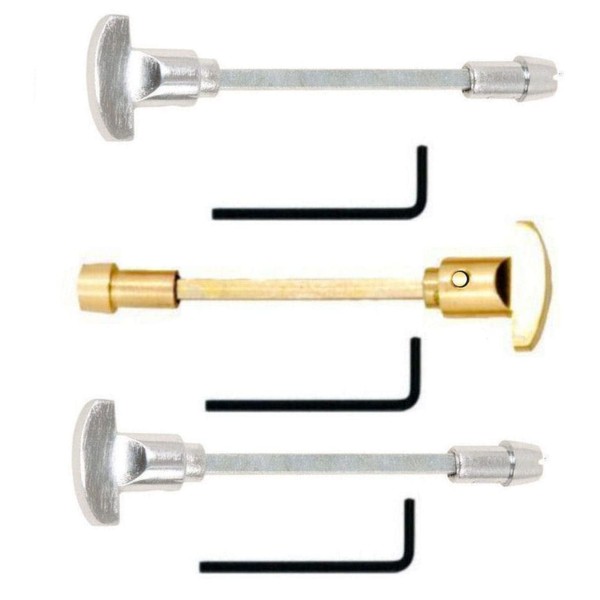 Home Supplies Direct Replacement Bathroom Lock Door Handle Thumb Turn & Release Rod Snib Bar (Silver Chrome)